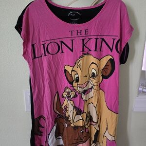 Disney The Lion King Pink and Black Kids Tee